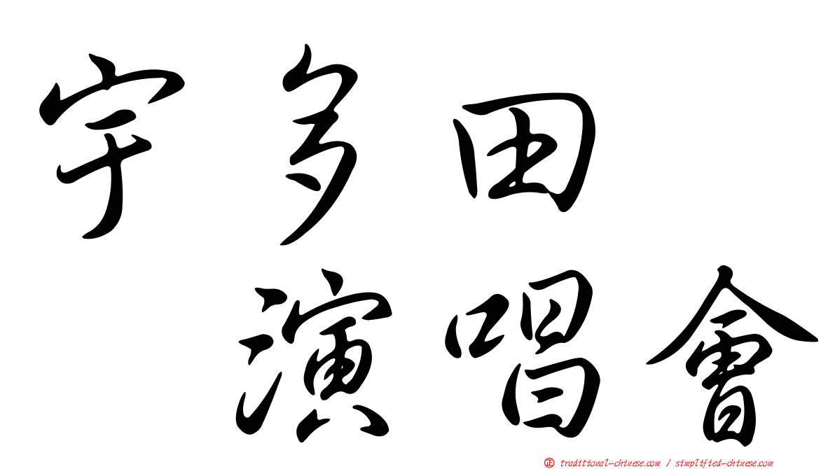 宇多田　　演唱會
